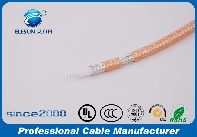 Elesun Factory High Temperature Coaxial Cable Rg178 Small Size Cabling