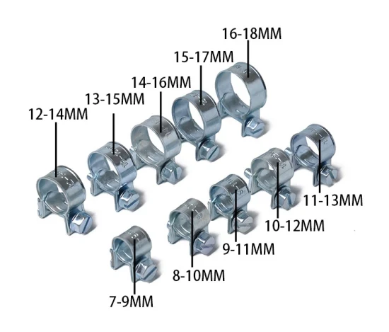 Mini pinces à ressort robustes pour tuyaux d'injection de carburant/tuyau d'air