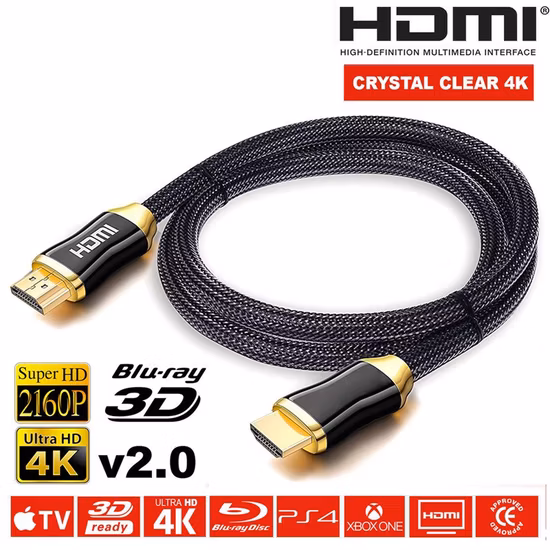 Vente chaude d'usine Fibre Optique Câble HDMI 4K/8K 60Hz Haute Vitesse Hdr HDMI Mâle à Mâle pour HD TV Projecteur Moniteur 10m 15m 20m